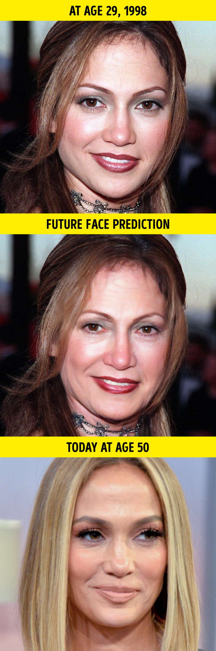 A Plastic Surgeon Reveals How 10 Celebrities Would Look If They Aged Like Average People