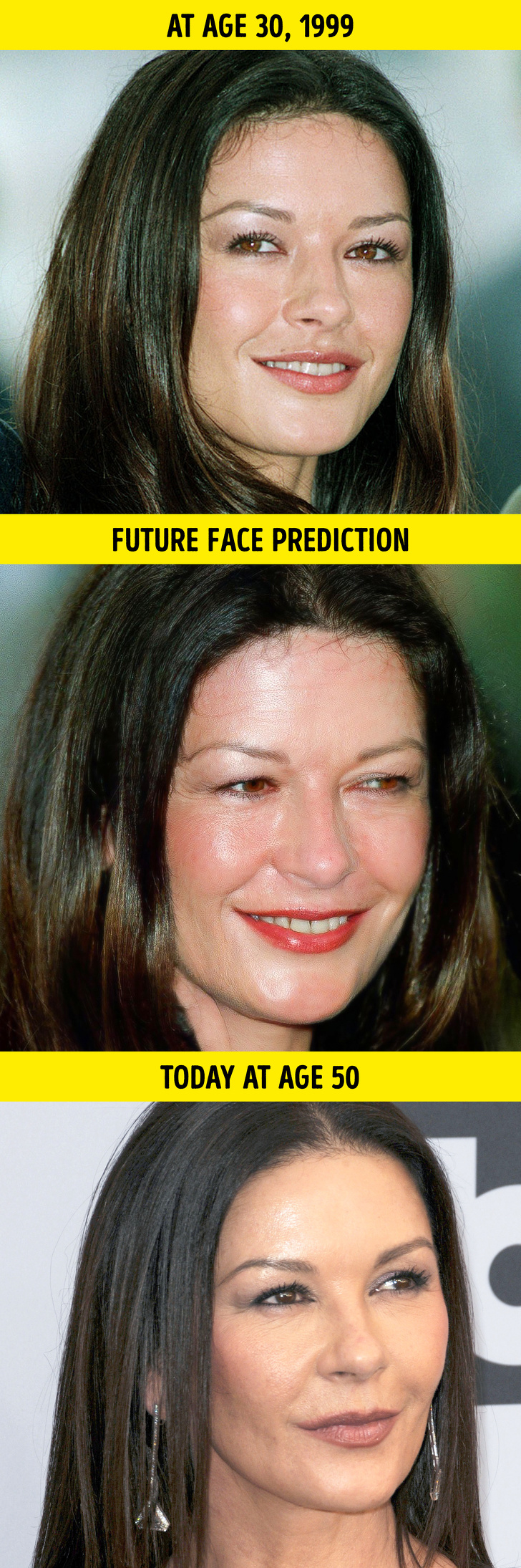 A Plastic Surgeon Reveals How 10 Celebrities Would Look If They Aged Like Average People