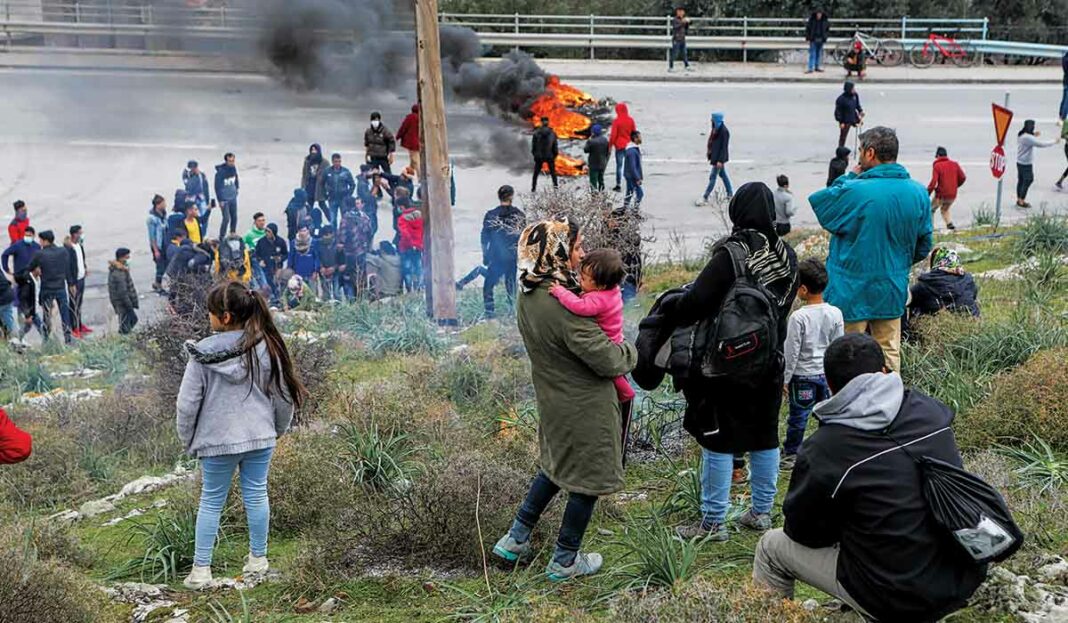 Από την εξέγερση των μεταναστών στη Μόρια