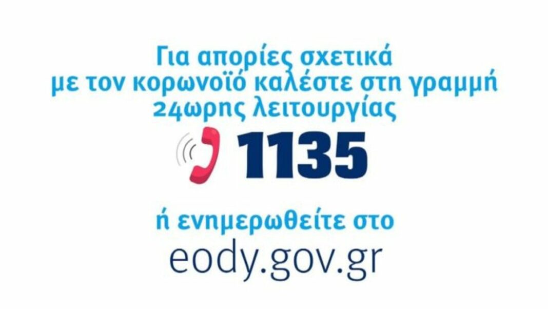 1135: Άνοιξε σήμερα η νέα τηλεφωνική γραμμή για τον κορωνοϊό 1135
