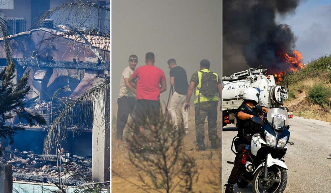 Φωτιά στην Αχαϊα: Εκκενώνονται πάνω από 10 χωριά – Τραυματίες και καμένα σπίτια (video) fvtia 1