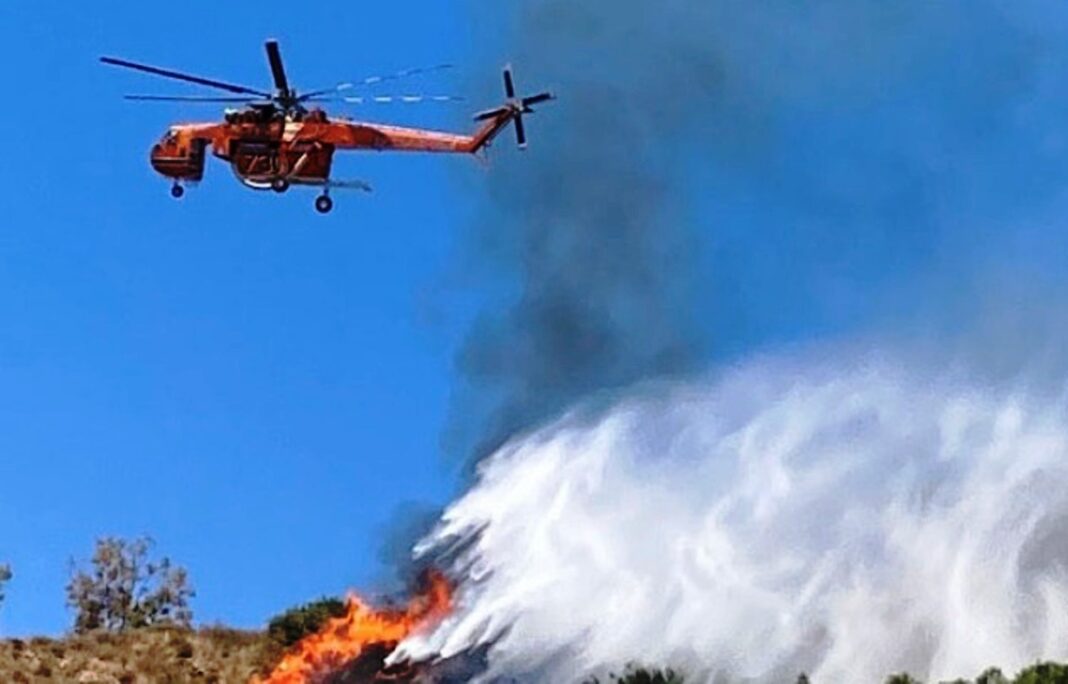 Σε εξέλιξη αγροτοδασική πυρκαγιά στα Λαγυνά Έβρου fotia 2