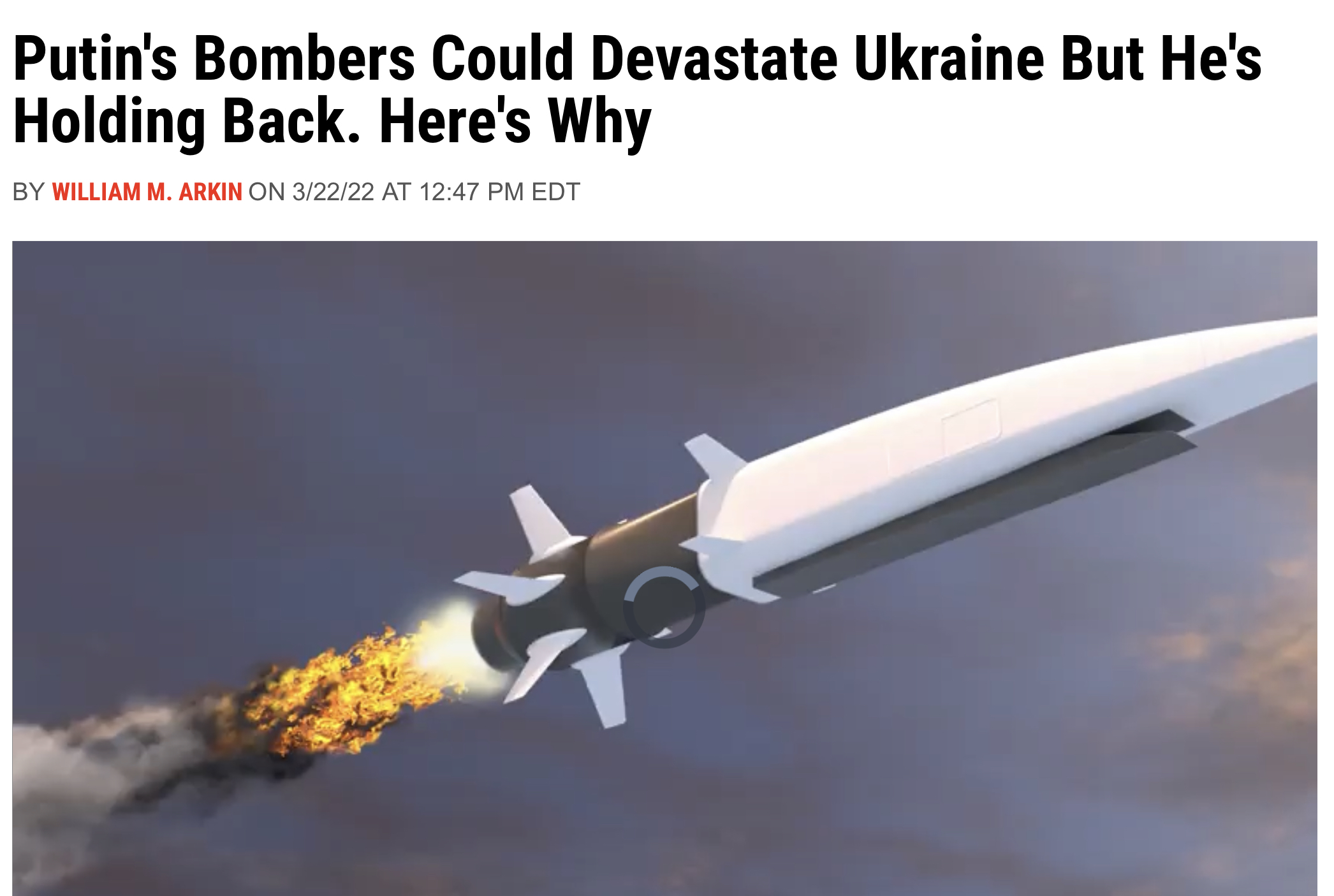 Βόμβα στα θεμέλια της κυβέρνησης Μπάιντεν από το Newsweek: Ο Πούτιν δεν επιτίθεται κατά αμάχων! - happened now