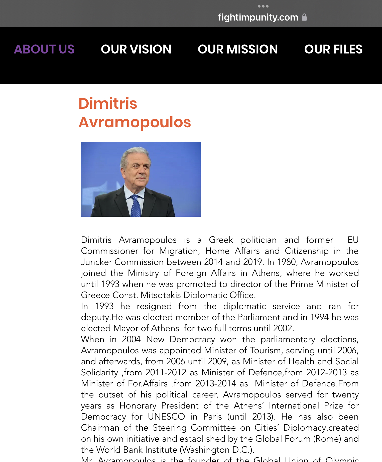 Ο Αβραμόπουλος ήταν μέλος της ΜΚΟ του Ιταλού πρώην ευρωβουλευτή Panzeri που συνελήφθη μαζί με την Καϊλή