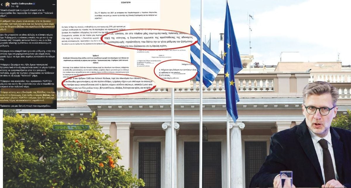 Νομοθετούν τον θρησκευτικό γάμο ομοφύλων και τον Γονέα 1-2!