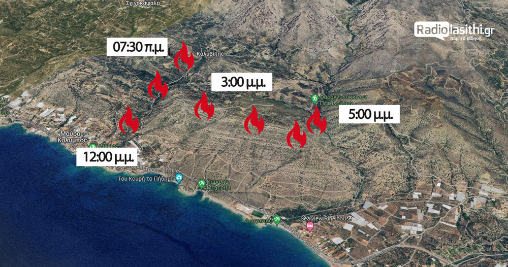 H καταστροφή στην Ιεράπετρα μέσα από δορυφορικές εικόνες