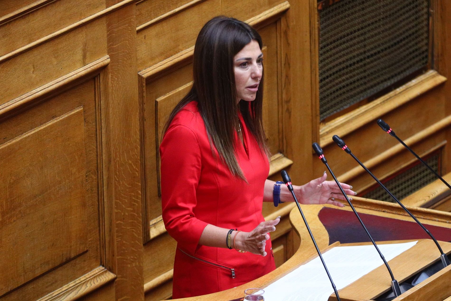 Η Σοφία Ζαχαράκη στη Βουλή - Παρών και ο Αρχιεπίσκοπος Δαμιανός