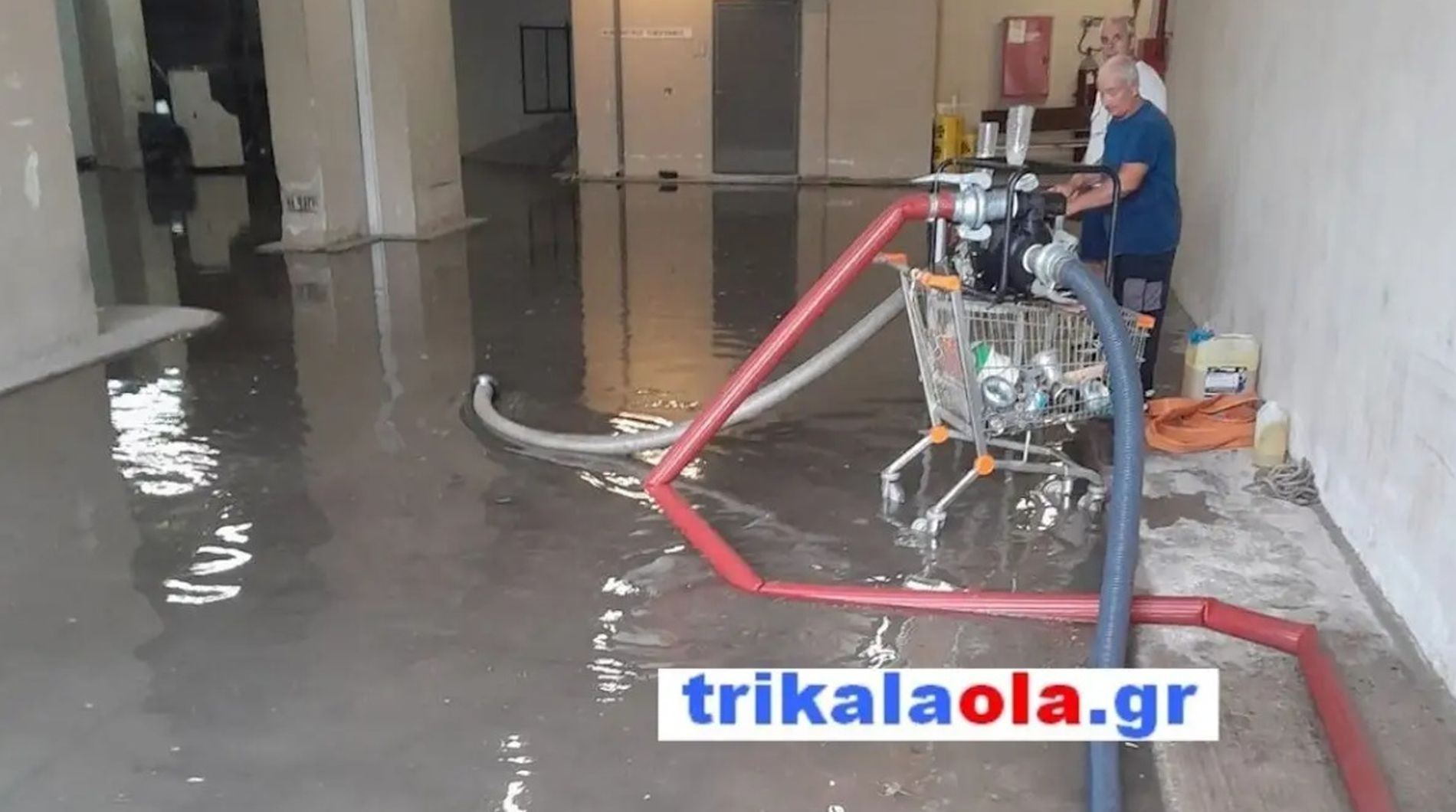 Τρίκαλα: Πλημμύρισε το Γενικό Νοσοκομείο από το ξαφνικό μπουρίνι - Τεράστια προβλήματα στην πόλη