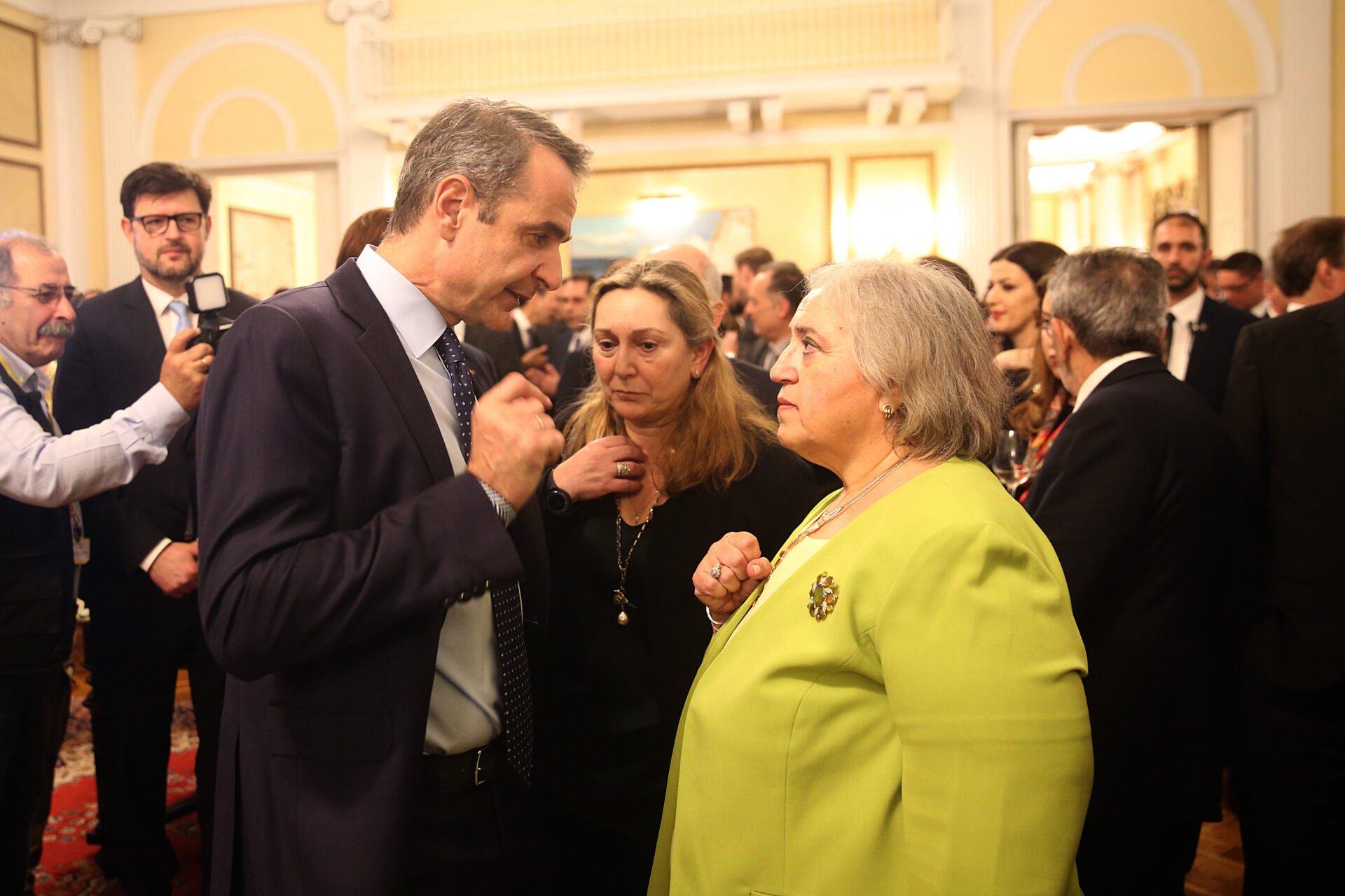 Η Αλεξάνδρα Παπαδοπούλου με τον Κυριάκο Μητσοτάκη
