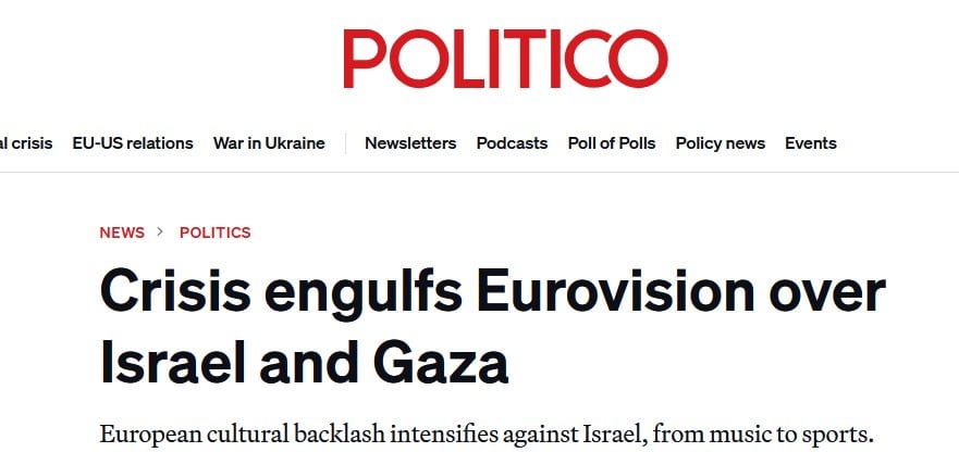 άρθρο του politico για την πολιτική κρίση της eurovision