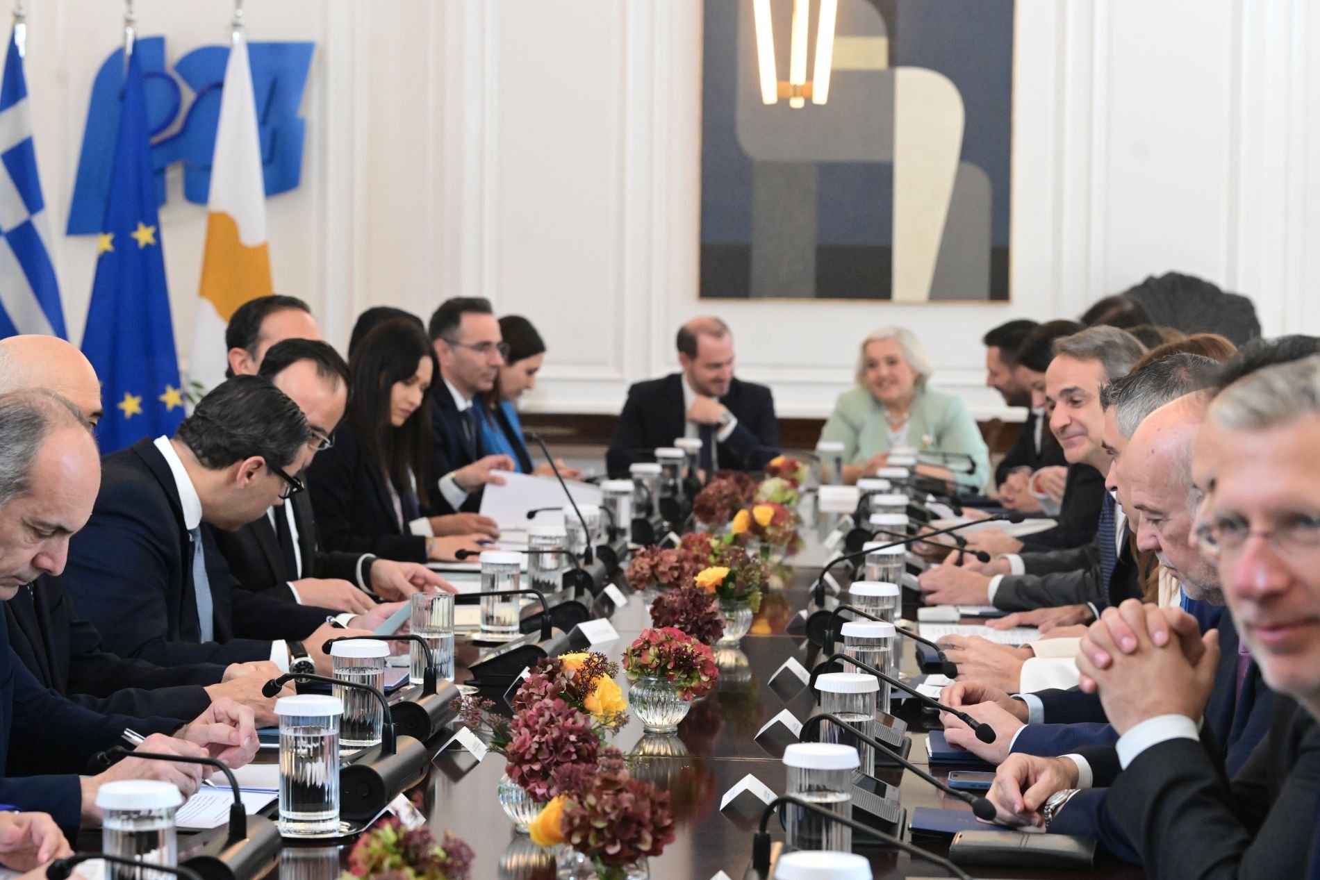 Διακυβερνητική Σύνοδος, Χριστοδουλίδης, Μητσοτάκης, Υπουργοί