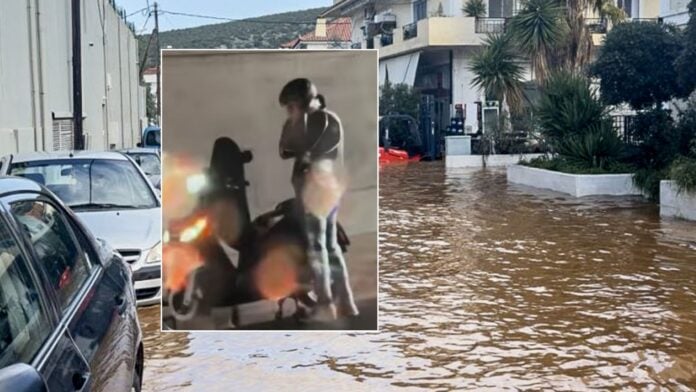 Οδηγός μηχανής βρήκε τον πιο ευφάνταστο τρόπο να προστατευθεί από τη βροχή