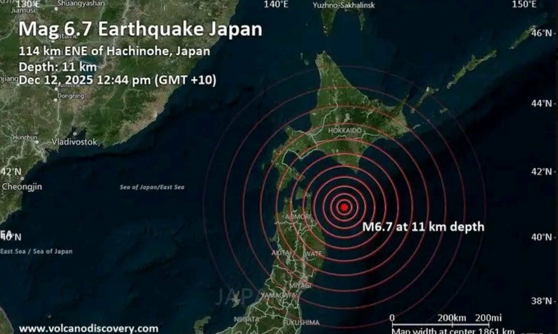 Ιαπωνία: Νέος ισχυρός σεισμός 6,7 Ρίχτερ – Προειδοποίηση για τσουνάμι