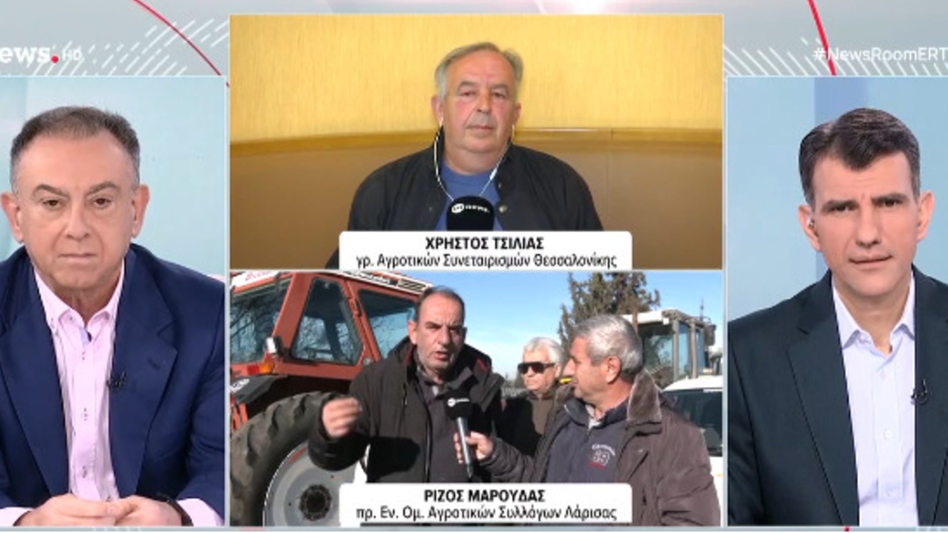 Σφαγή αγροτοσυνδικαλιστών on air: «Λες ηλιθιότητες» είπε ο Τσιλιάς στον Μαρούδα