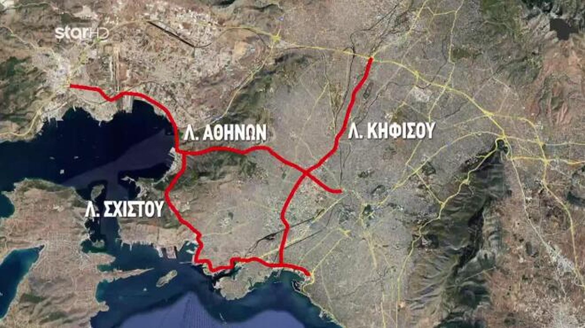 Χάρτης, Αθήνα, δρόμοι, κίνηση για απαγόρευση φορτηγών