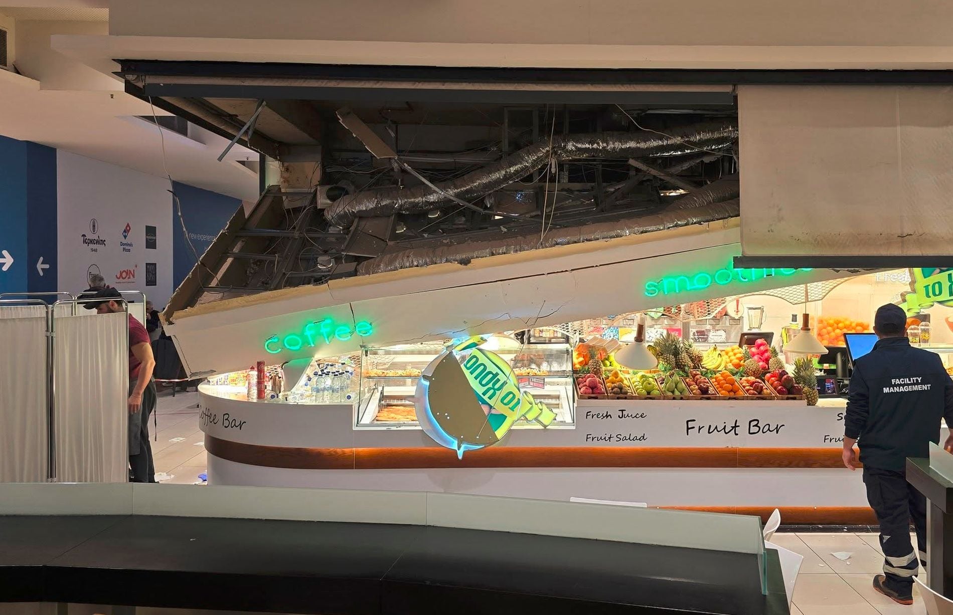 Θεσσαλονίκη: Τι λέει η εταιρεία του εμπορικού κέντρου για την πτώση της ψευδοροφής