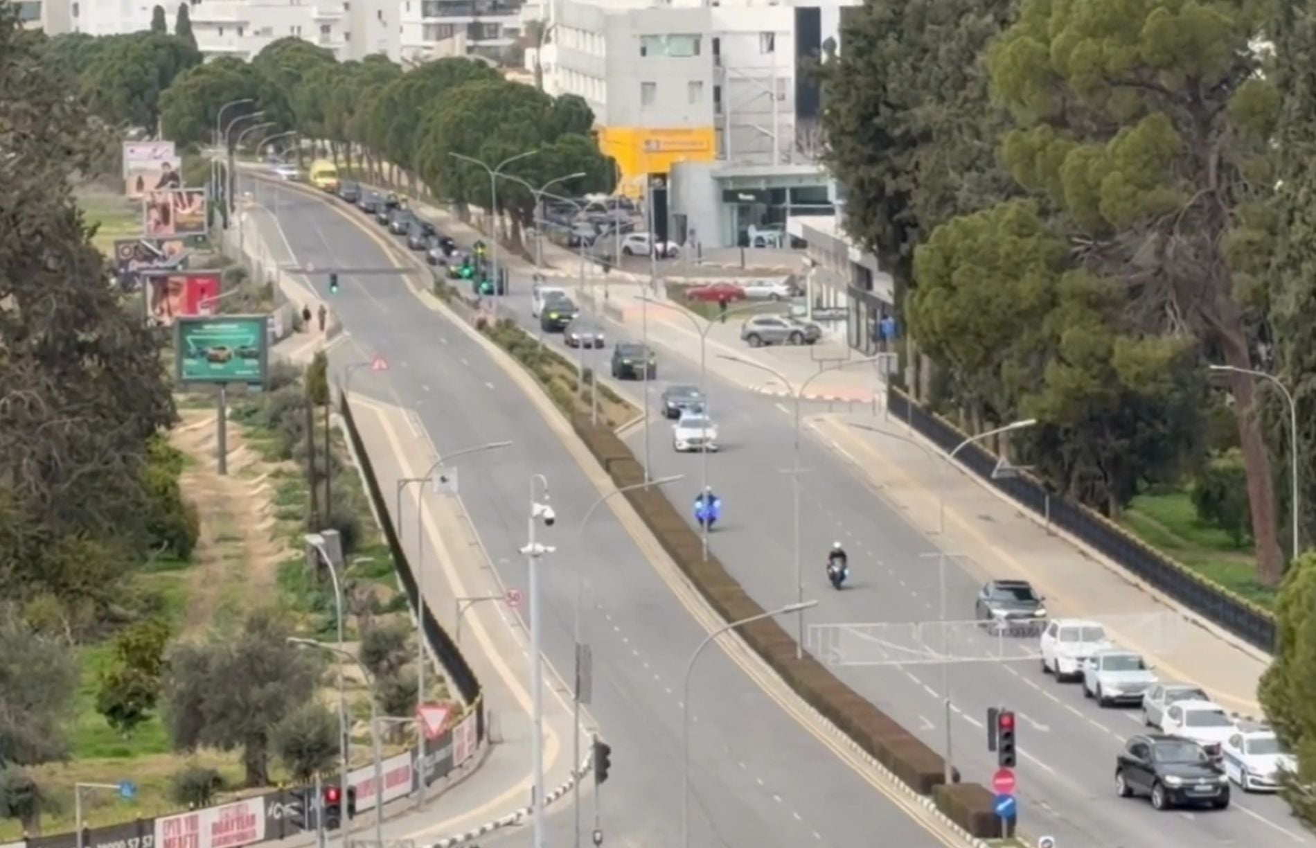 Η αυτοκινητοπομπή του Ζελένσκι «παρέλυσε» τους δρόμους της Λευκωσίας