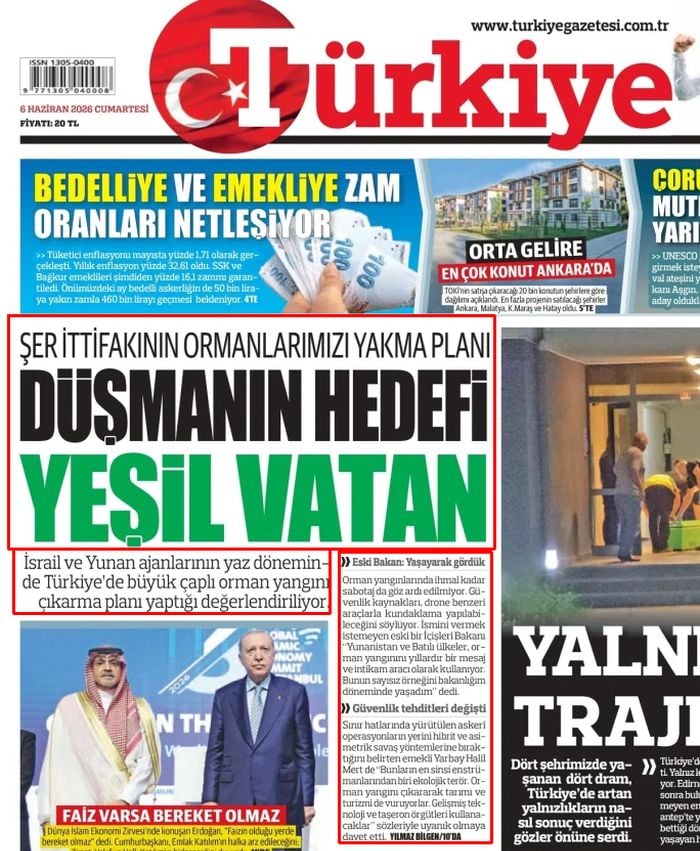 Εφημερίδα Türkiye, πρόκληση, ΕΥΠ, Μοσάντ