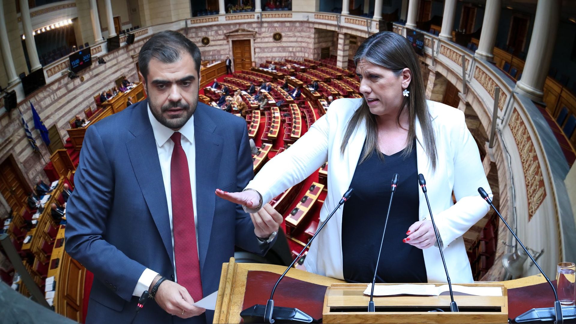 Βουλή: Άγριος καυγάς Μαρινάκη – Κωνσταντοπούλου με φόντο τη δίκη Βαλυράκη, τον Σαμαρά και τις υποκλοπές