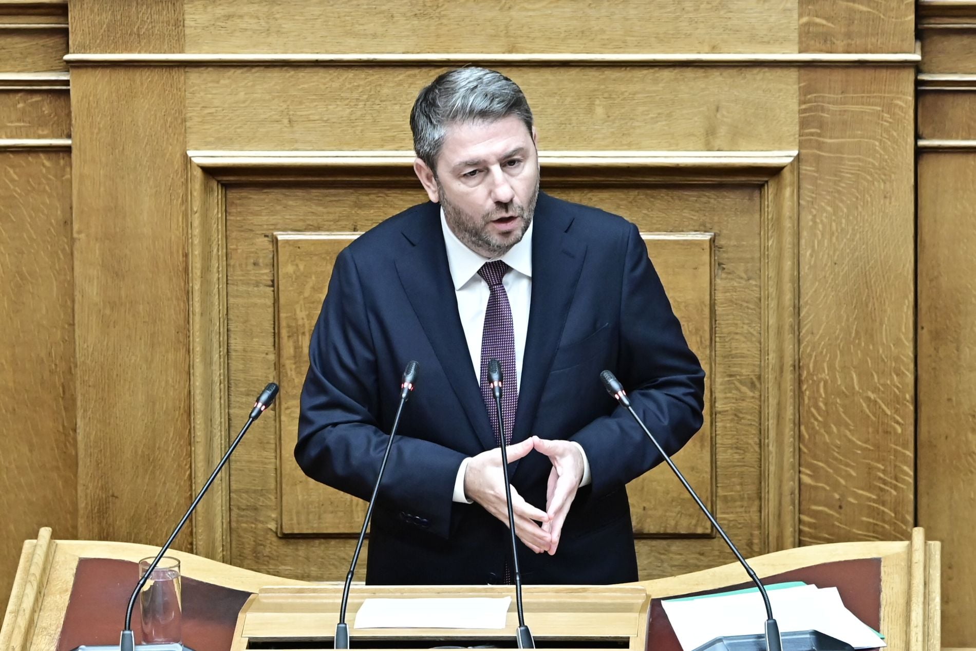 Ο Νίκος Ανδρουλάκης στη Βουλή (φωτό για κείμενο Μπίστη)